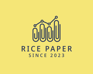 Paper Clip Statistics logo design