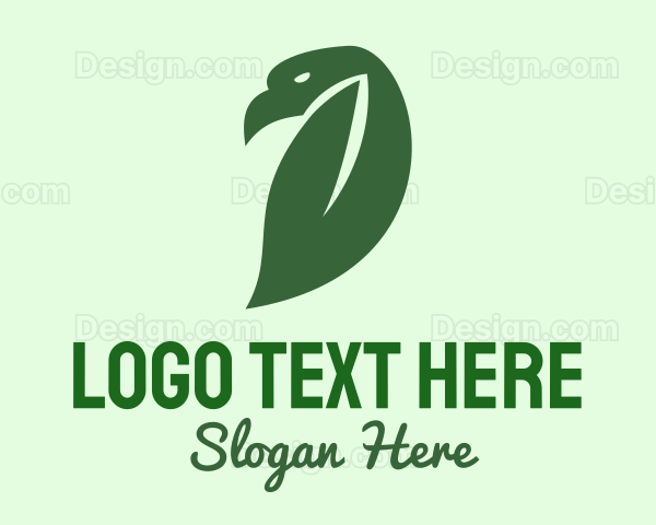 Green Bird Leaf Logo