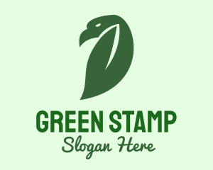 Green Bird Leaf  logo design