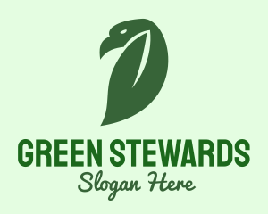 Green Bird Leaf  logo design