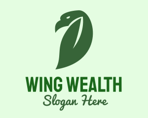 Green Bird Leaf  logo design