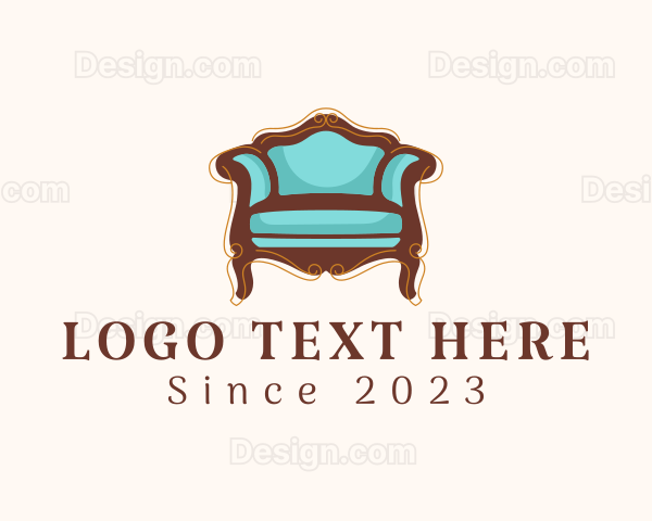 Elegant Antique Armchair Logo