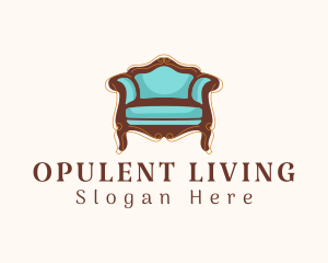 Elegant Antique Armchair Logo