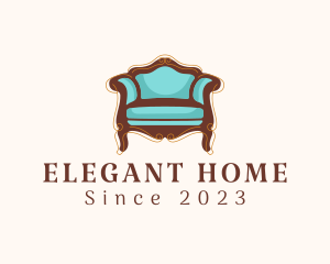 Elegant Antique Armchair logo design