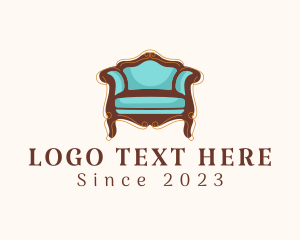 Throne - Elegant Antique Armchair logo design