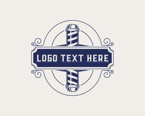 Barbershop Pole Stylist logo