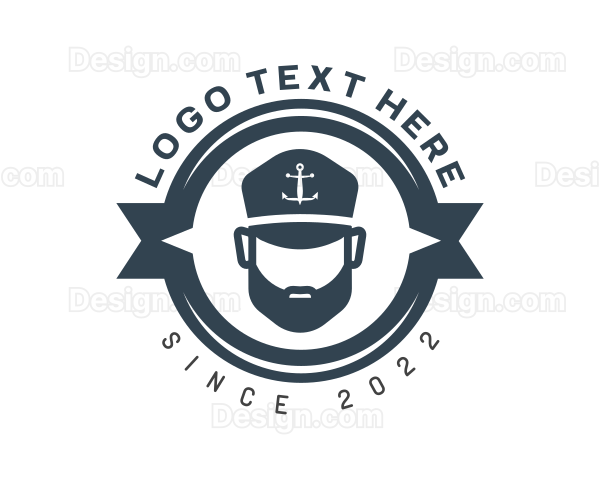 Marine Fisherman Hook Logo