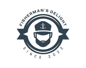 Marine Fisherman Hook logo design