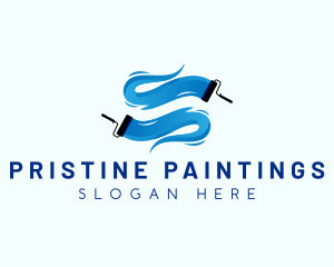 Paint Roller Painting logo design