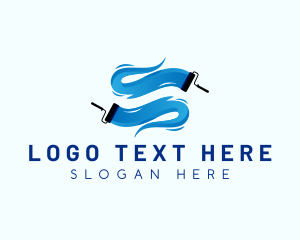 Painting - Paint Roller Painting logo design