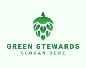 Green Beer Hops  logo design