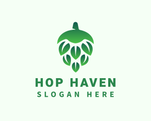 Green Beer Hops  logo design