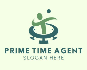 Human Time Stopwatch logo design