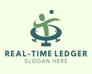 Human Time Stopwatch logo design