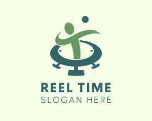 Human Time Stopwatch logo design