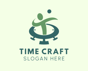 Human Time Stopwatch logo design