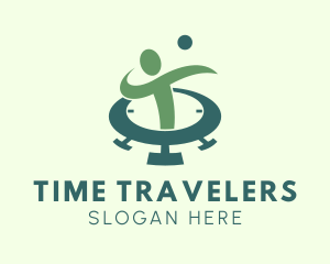 Human Time Stopwatch logo design