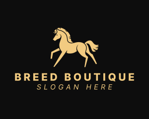 Walking Equine Horse logo design