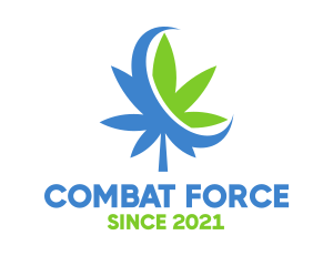 Crescent Marijuana Leaf logo