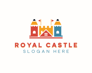 Pencil Castle Kindergarten logo design