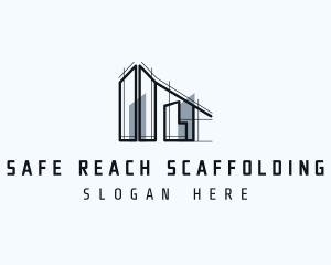 Scaffolding Structure Building logo