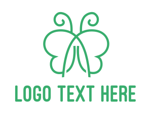 Green Butterfly Spa logo design
