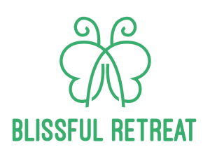 Green Butterfly Spa logo design