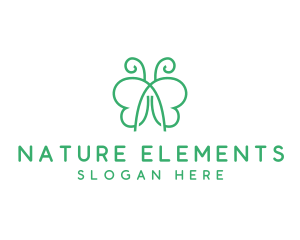 Natural Butterfly Spa logo design