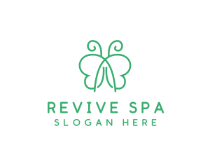 Natural Butterfly Spa logo design