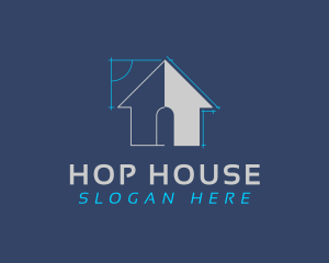 House Structure Builder logo design