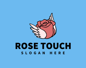 Rose Flower Wings logo