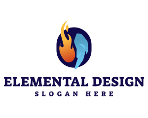 Element Fire Ice logo design