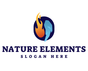 Element Fire Ice logo design