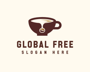 Coffee Bean Cup logo design