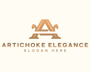 Elegant Pillar Boutique Letter A logo design