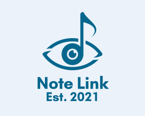 Visual Music Note  logo design