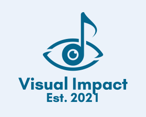 Visual Music Note  logo design