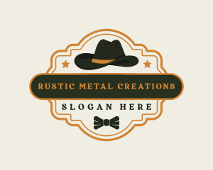 Gentleman Rustic Hat Fashion logo design