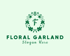 Flower Vine Garland Florist logo design