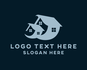 Organic Swoosh Roofing logo