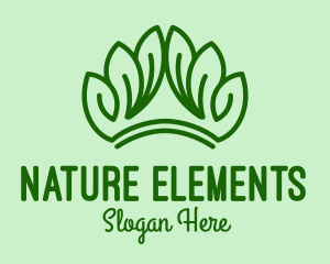 Nature Leaf Crown  logo design