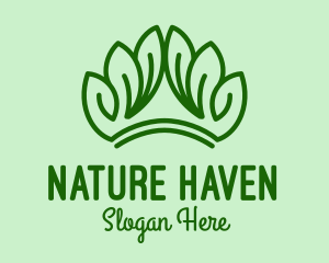 Nature Leaf Crown  logo design