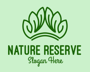 Nature Leaf Crown  logo design