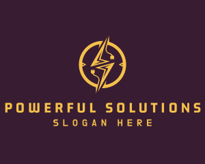 Electrical Plug Thunder logo design