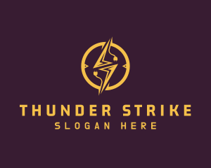 Electrical Plug Thunder logo design