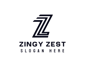 Modern Letter Z Outline logo design