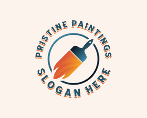 Paint Brush Painting logo design