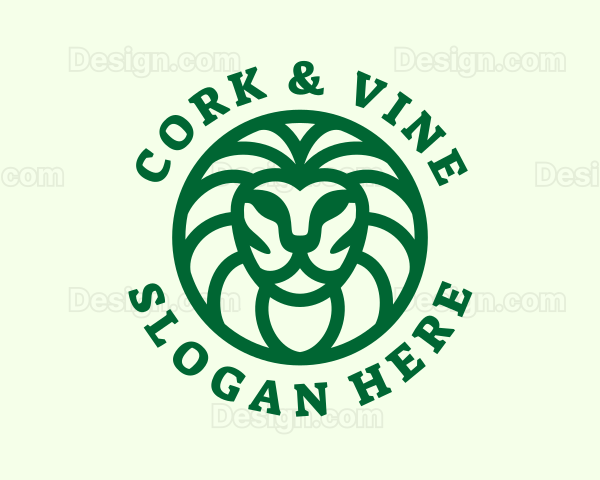 Green Wildlife Lion Logo