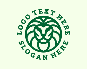 Green Wildlife Lion logo