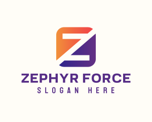 Startup Stripe Letter Z Business logo design